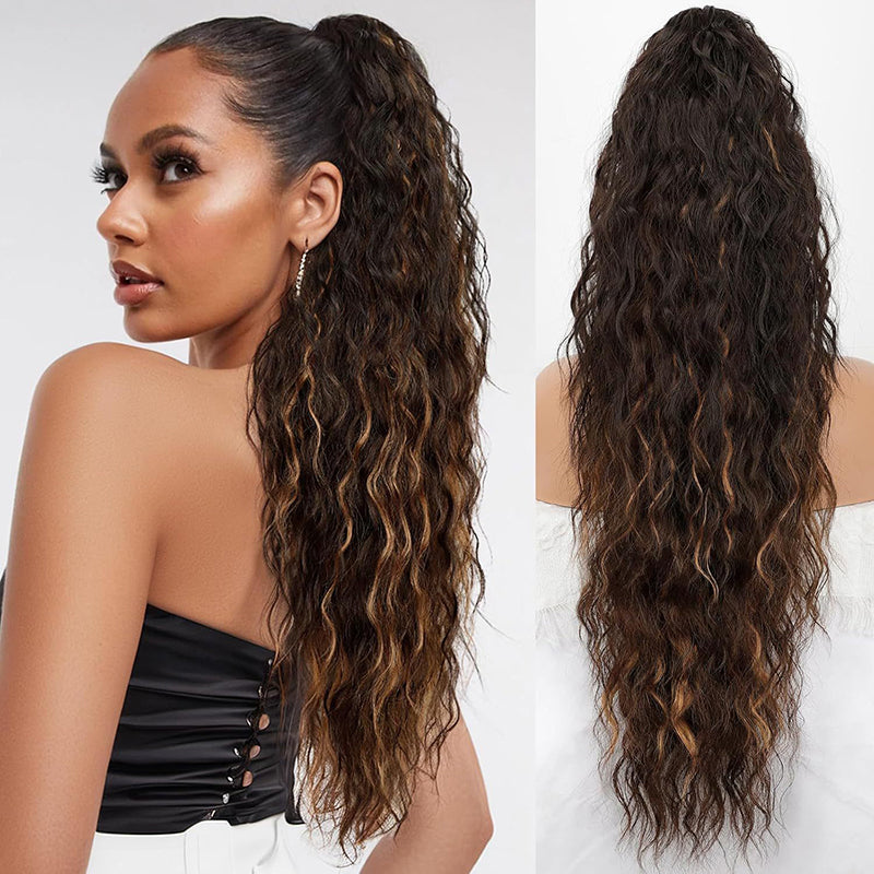 💥Hot Sale🍃Curly Wavy Frizzy Hair Extension with Ponytail