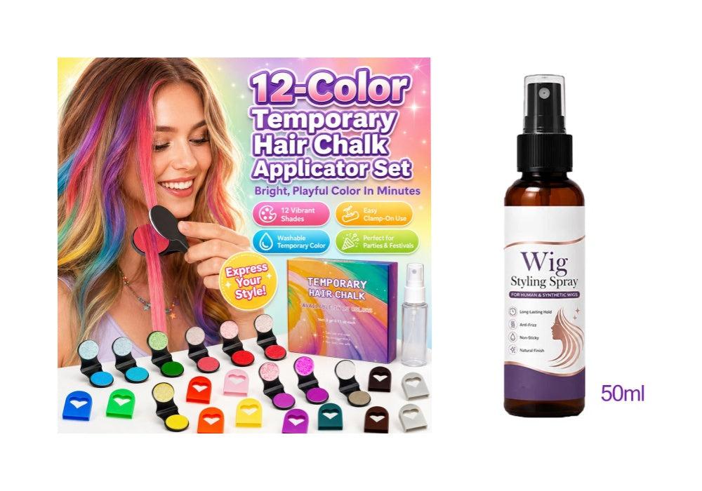 🔥60% OFF🌈12-Color Temporary Hair Chalk Applicator Set
