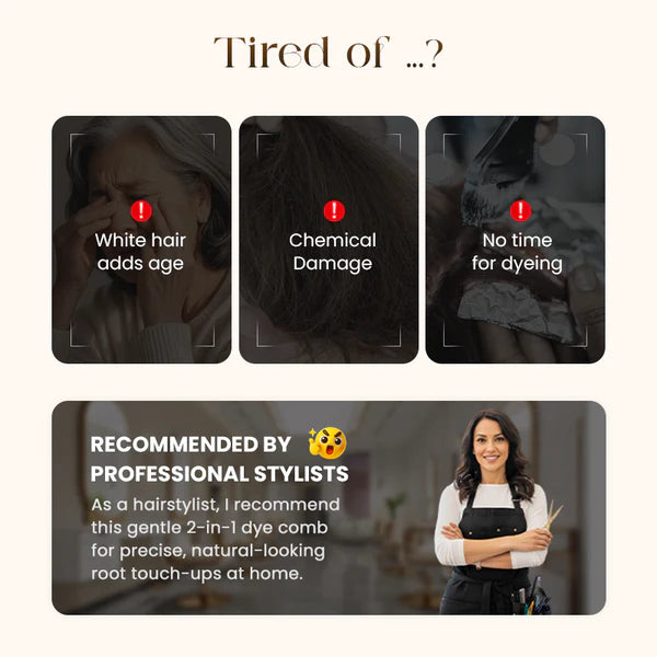 🔥Flash Sale💖2-in-1 Convenient Hair Dye Comb For Gray Hair