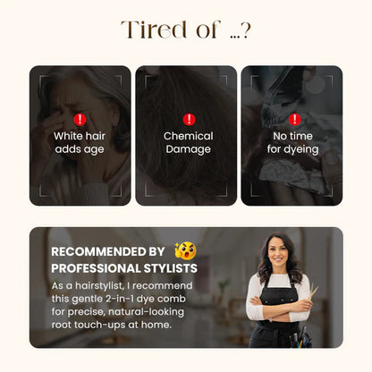 🔥Flash Sale💖2-in-1 Convenient Hair Dye Comb For Gray Hair