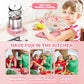 🎁 [Beste gave til barn] 🍳Barns ekte matlaging minikjøkkenleker - 22 PCS-sett