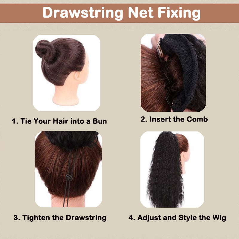 💥Hot Sale🍃Curly Wavy Frizzy Hair Extension with Ponytail