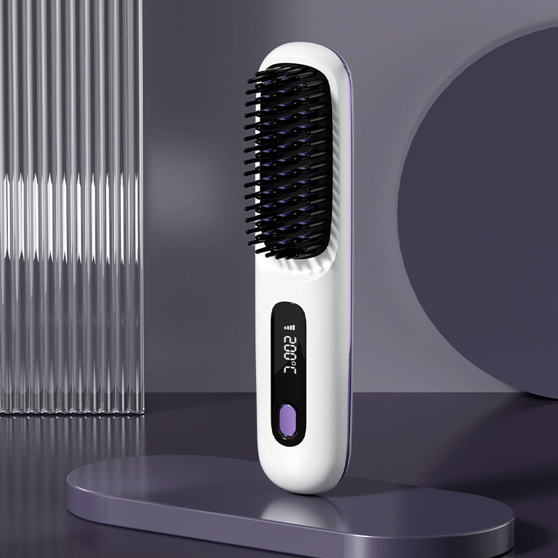 Wireless Ceramic Heating Hair Straightening Comb