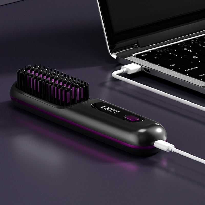 Wireless Ceramic Heating Hair Straightening Comb