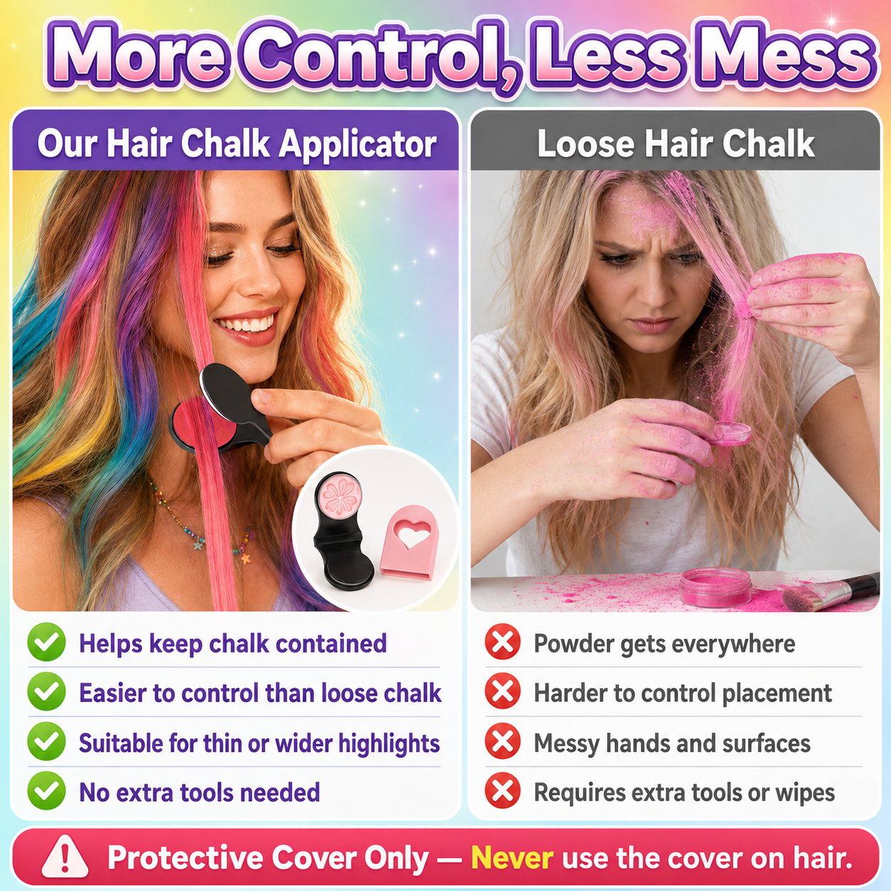 🔥60% OFF🌈12-Color Temporary Hair Chalk Applicator Set