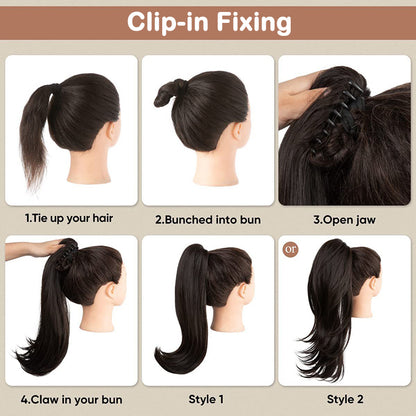 💥Hot Sale🍃Curly Wavy Frizzy Hair Extension with Ponytail