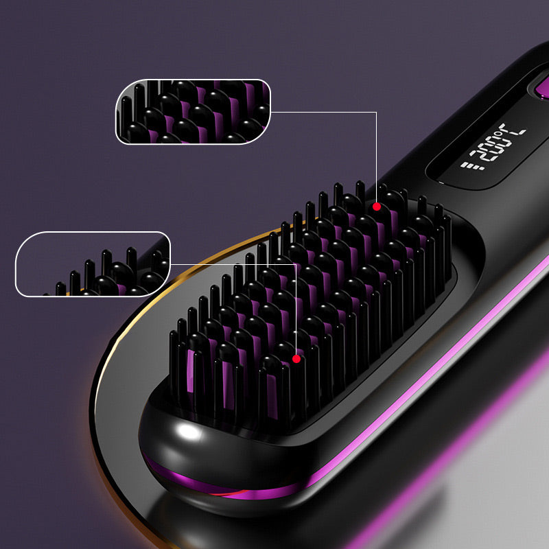 Wireless Ceramic Heating Hair Straightening Comb