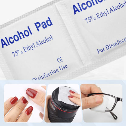 🌟🧼 Disposable alcohol swabs with 75% ethyl alcohol-BUY 2 GET 1 FREE🎁