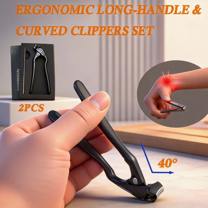 Stainless Steel Curved Nail Clipper – Ergonomic & Easy for Seniors