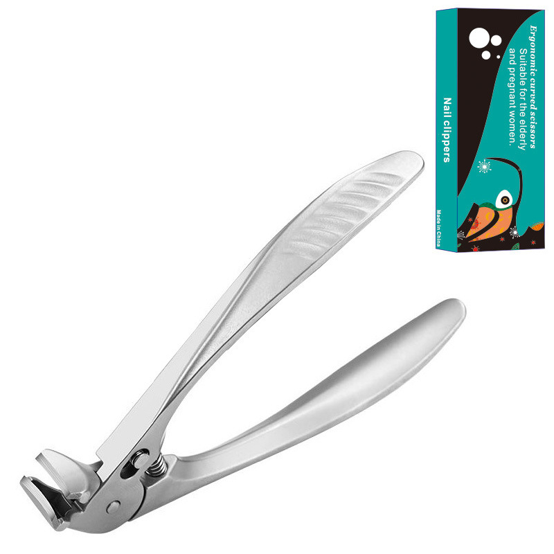 Stainless Steel Curved Nail Clipper – Ergonomic & Easy for Seniors
